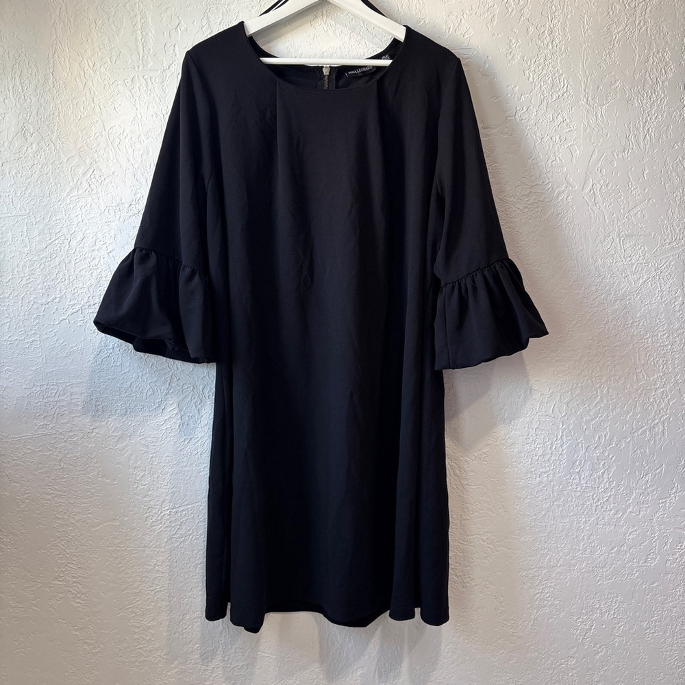 Women's NINA LEONARD Black Long Sleeve Dress 2X(284)